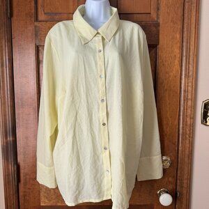 MarlaWynne Yellow Button Blouse Size 24W
